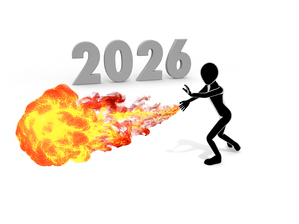 This illustration depicts a person trying to extinguish a flame. It depicts the struggle to overcome difficulties and challenges. It represents the achievement of goals and problem-solving in 2026.