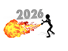 This illustration depicts a person trying to extinguish a flame. It depicts the struggle to overcome difficulties and challenges. It represents the achievement of goals and problem-solving in 2026. 