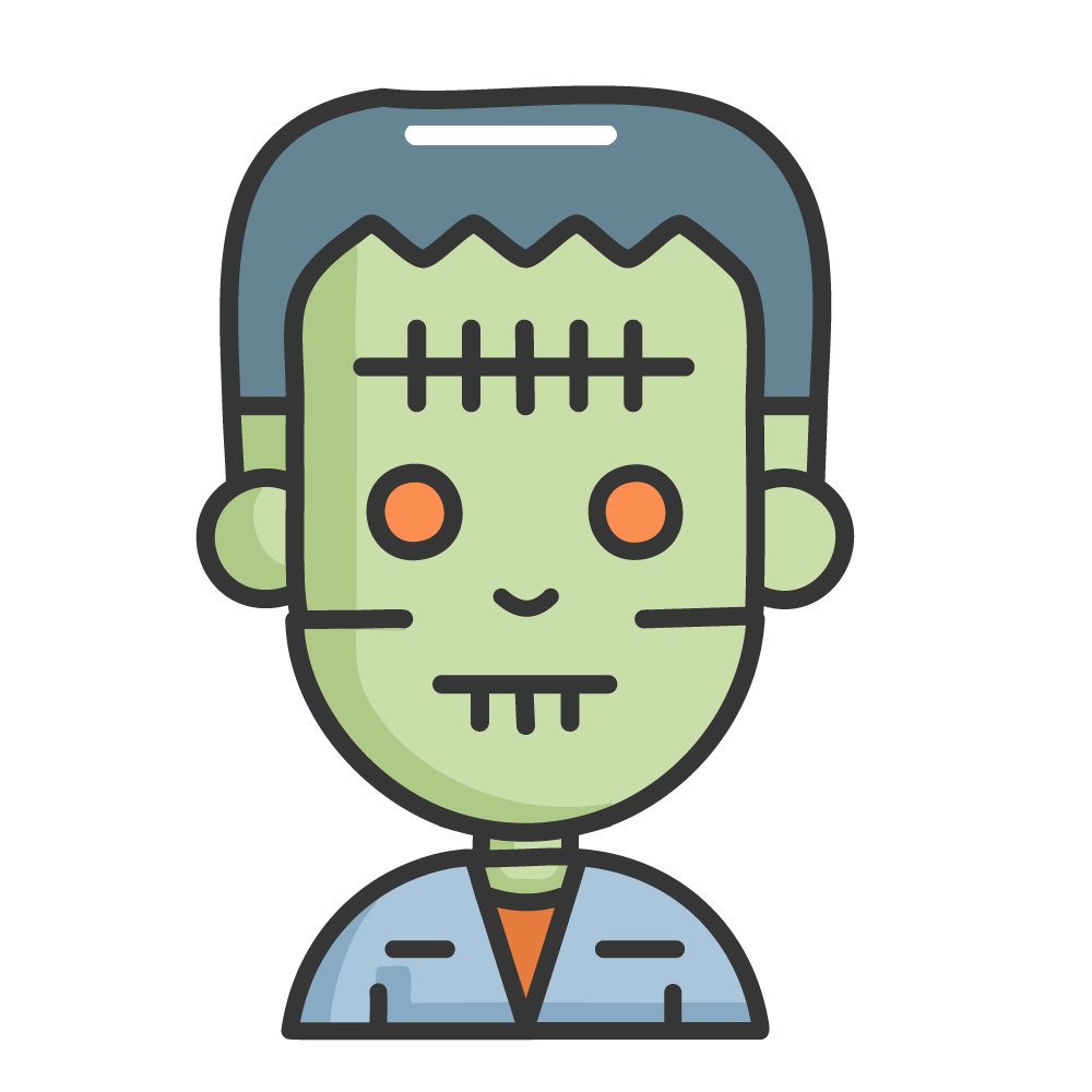 Halloween Frankenstein Icon, Free Illustration, Transparent Background