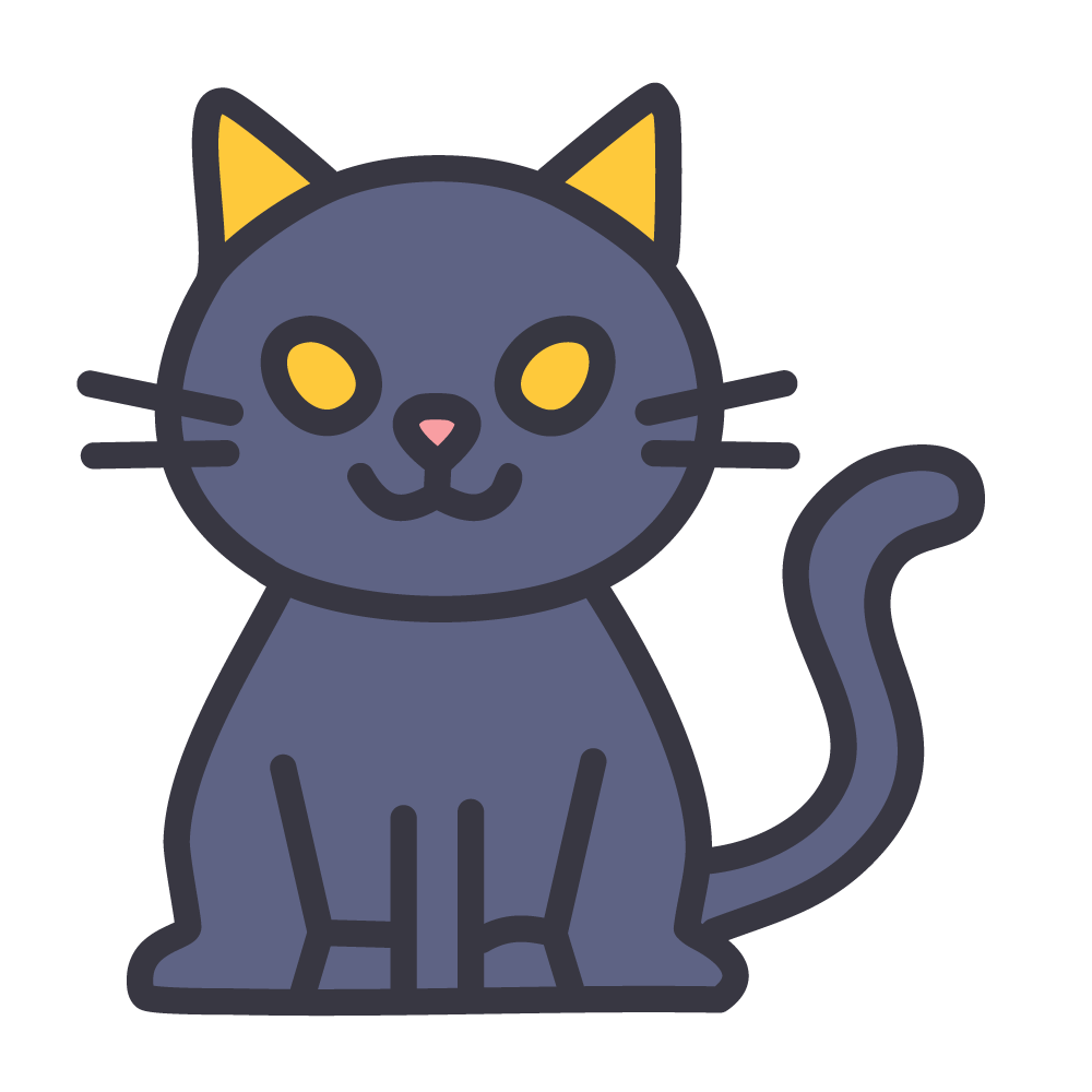 Halloween black cat icon, free illustration, transparent background
