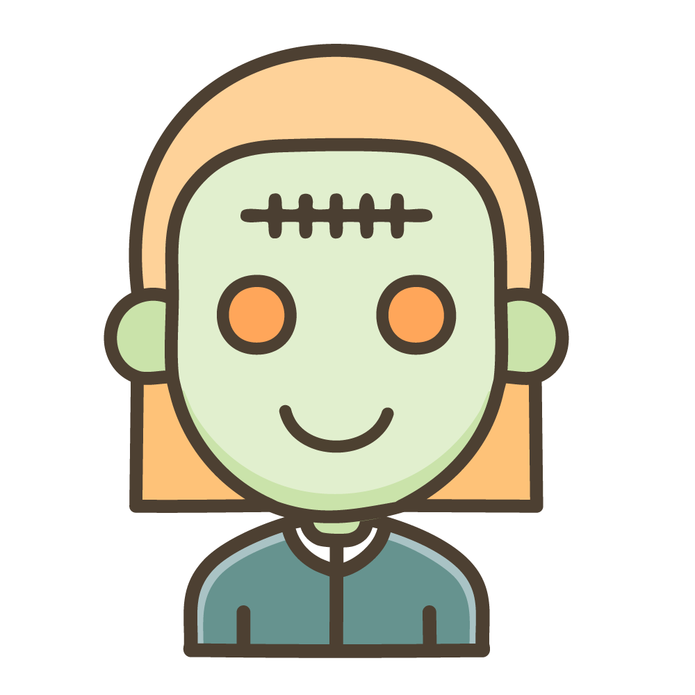 Halloween Female Zombie Icon, Free Illustration, Transparent Background