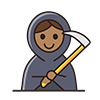 Halloween Grim Reaper Icon, Free Illustration, Transparent Background