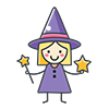 Cute Halloween Witch Icon, Free Illustration, Transparent Background