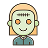 Halloween Female Zombie Icon, Free Illustration, Transparent Background