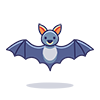 Cute Halloween Bat, Free Illustration, Transparent Background