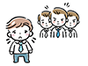 Illustration of several men glaring coldly at an isolated man