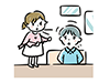 Illustration of a woman angrily pointing at a man