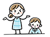  Illustration of a mother angrily scolding her child 