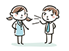 Illustration of a man verbally attacking a woman