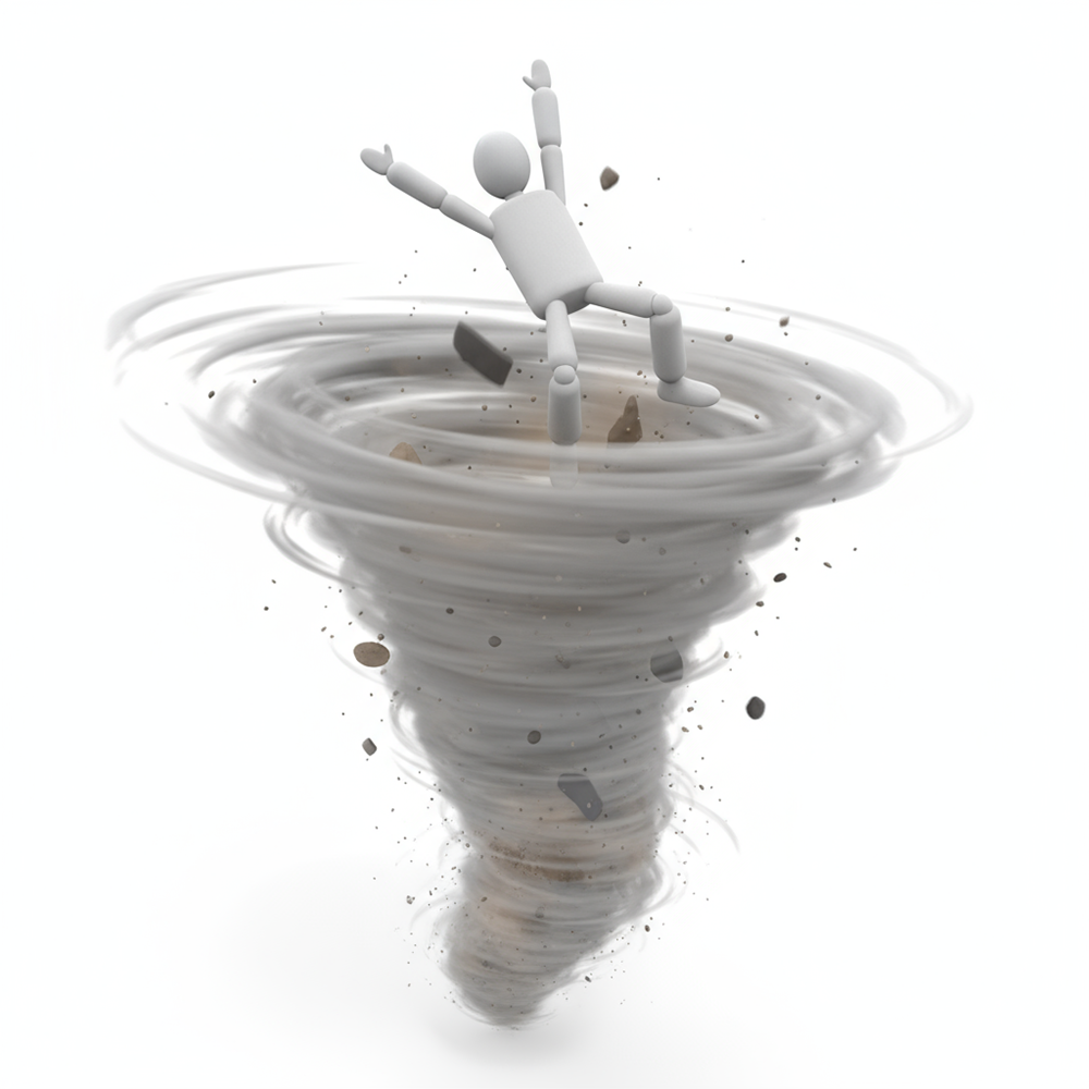 Person Caught in a Tornado